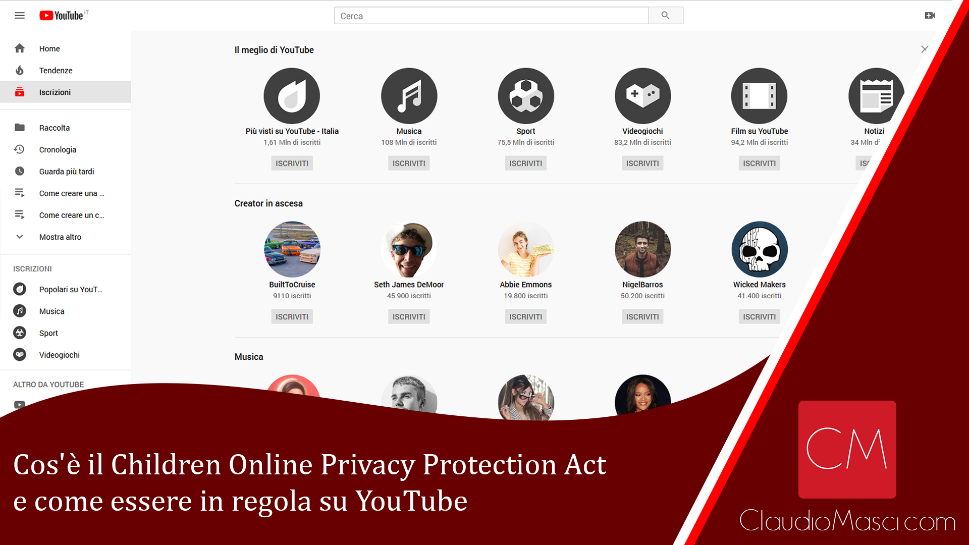 Cos’è il Children Online Privacy Protection Act e come essere in regola su YouTube