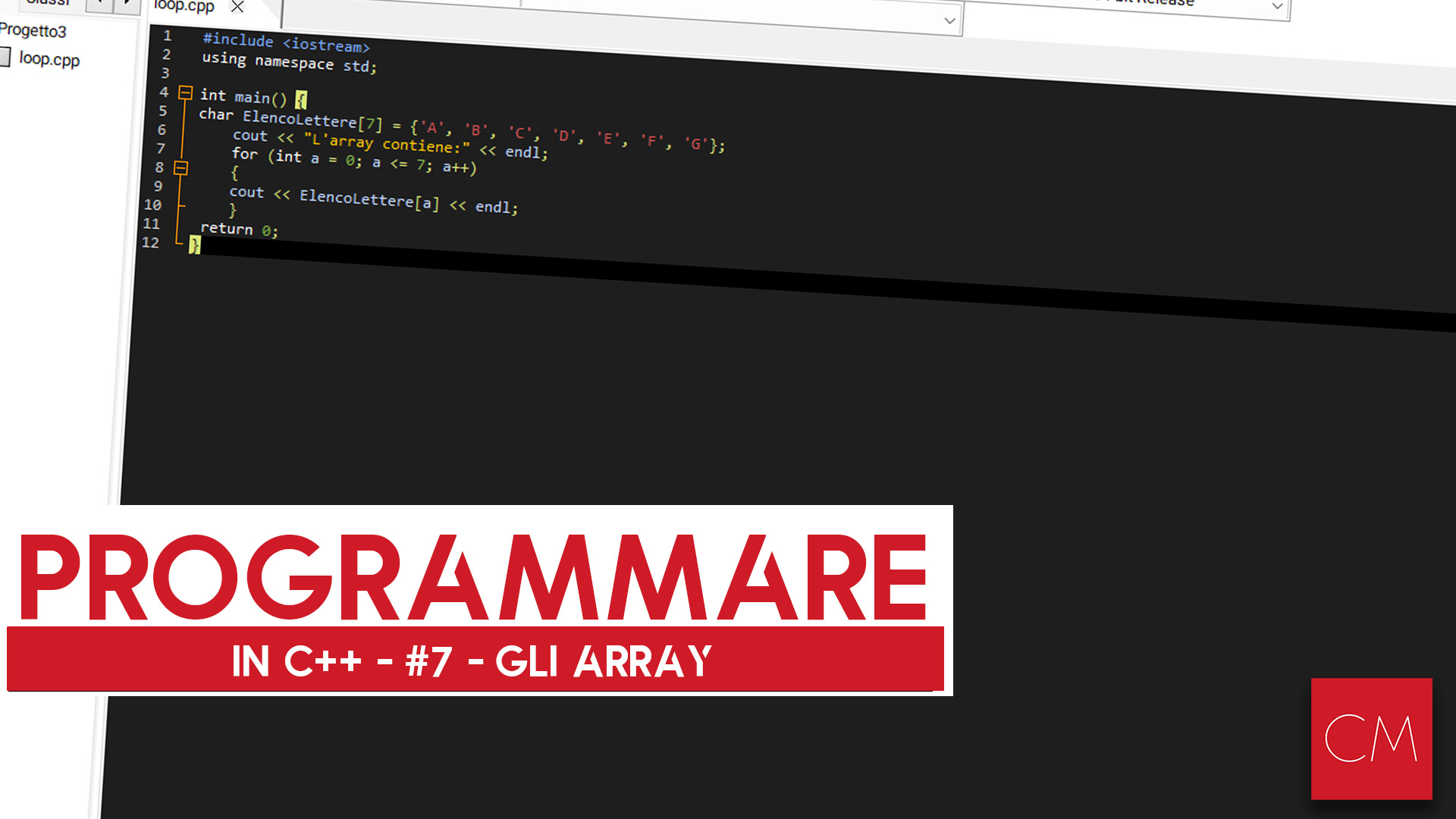 Imparare a programmare in C++ – #7 – Array