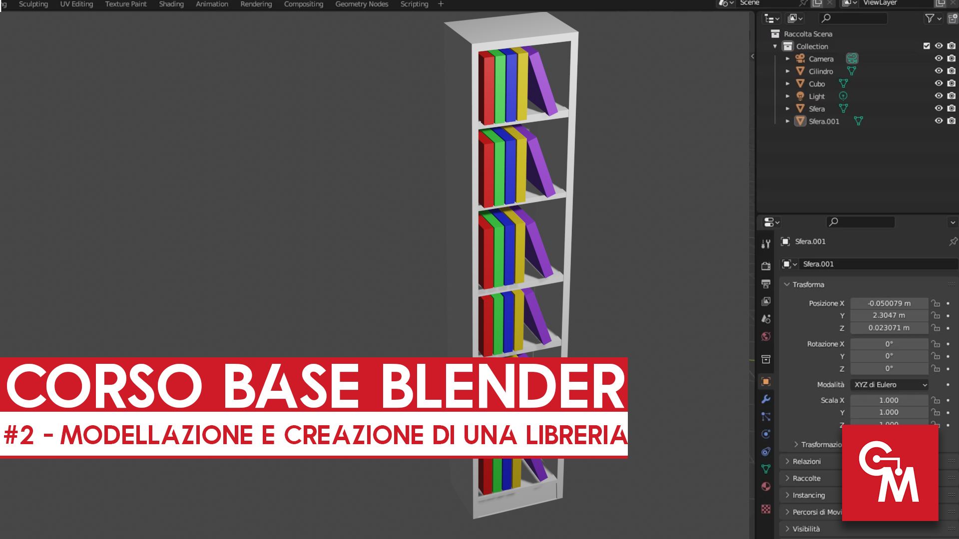 Corso base Blender – #2 – Modellazione e creazione di una libreria