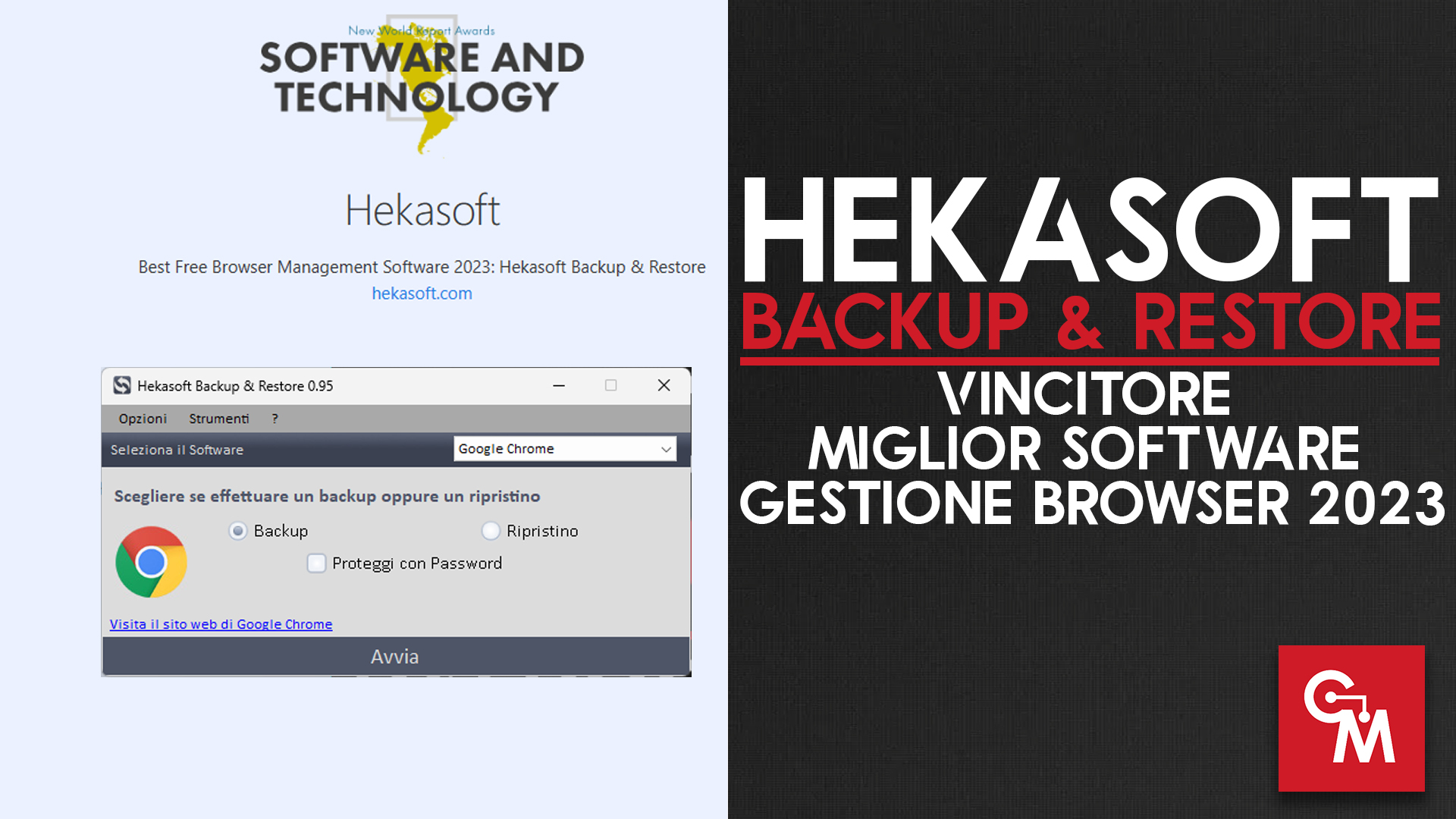Hekasoft Backup & Restore Vincitore Miglior Software Gestione Browser 2023