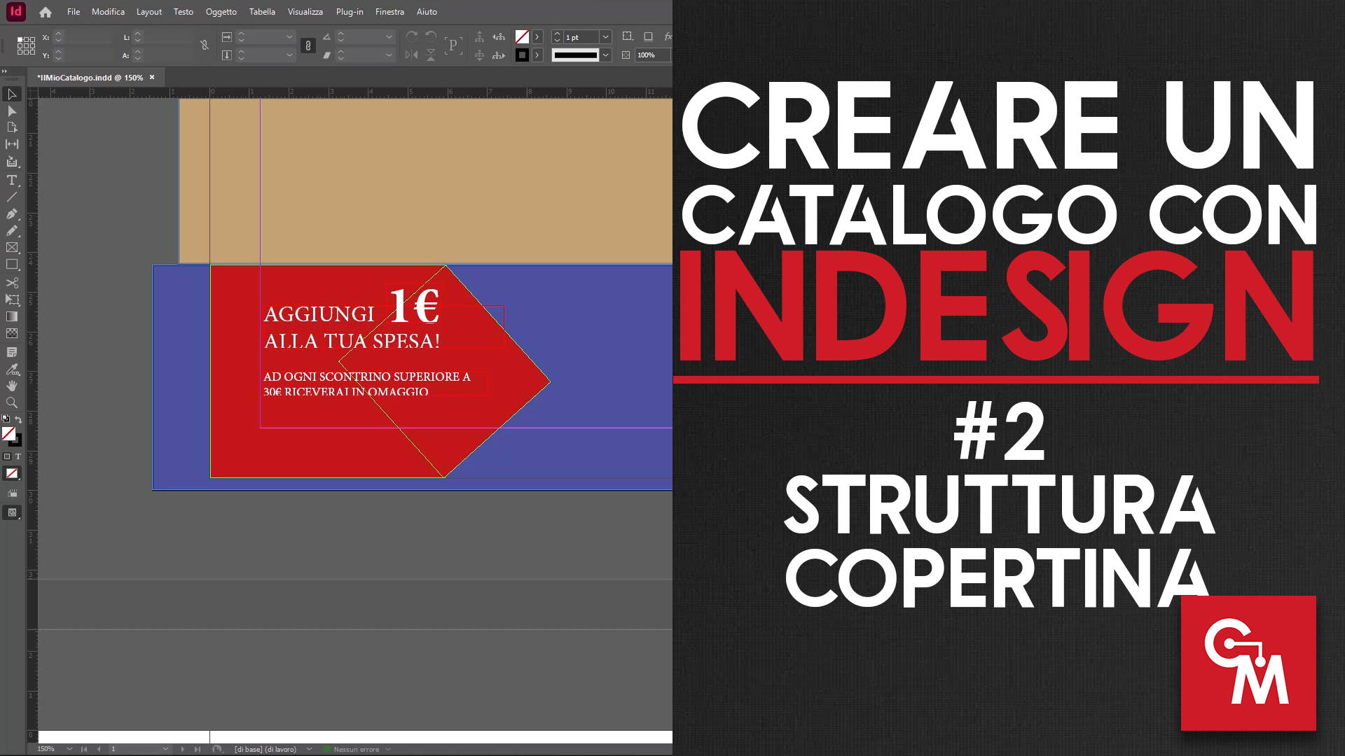Creare un catalogo con InDesign – #2 – Struttura Copertina