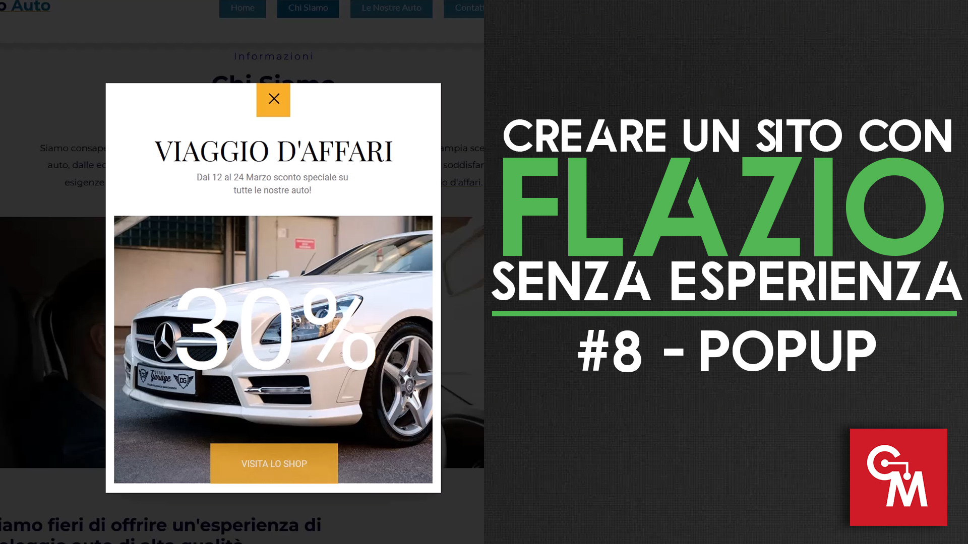 Creare un sito con Flazio senza esperienza – #8 – Popup