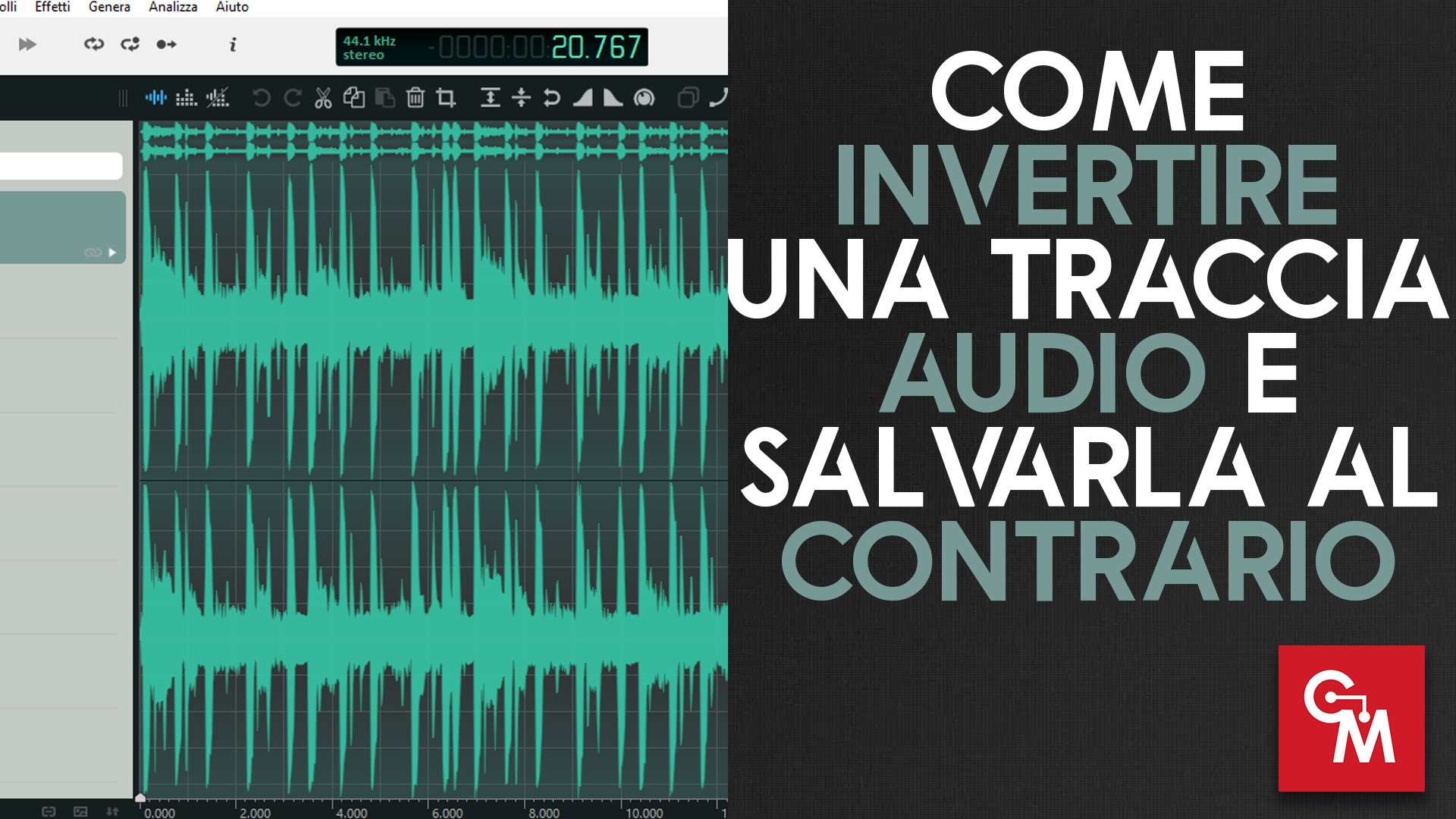 Come invertire una traccia audio e salvarla al contrario