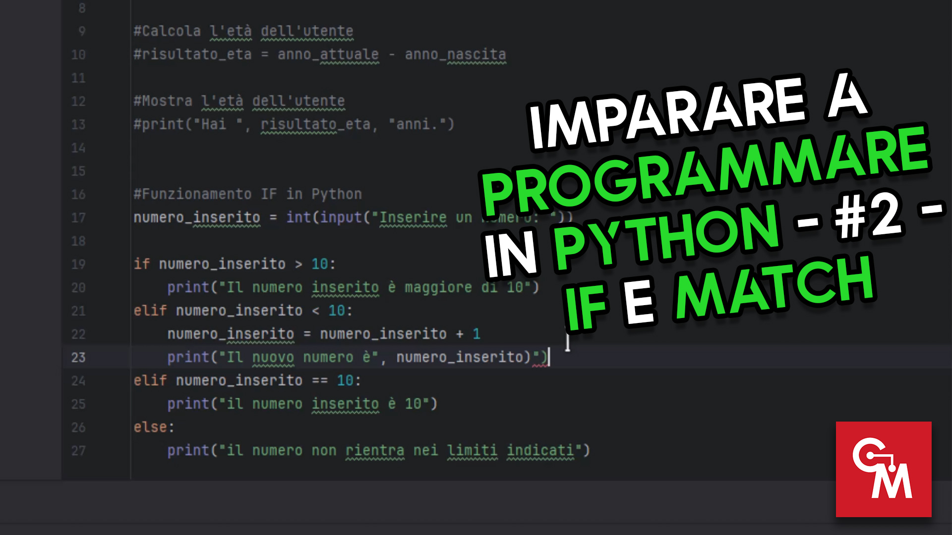 Imparare a Programmare in Python - #2 - If e Match